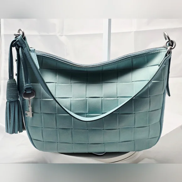 Fossil Jolie Shoulder Hobo bag in Light Blue / Turquiose - Picture 3 of 15
